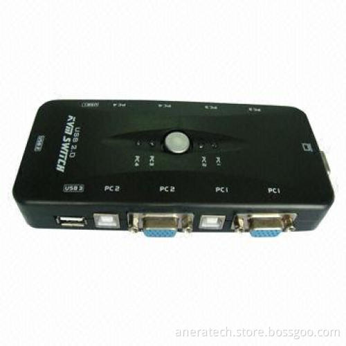 USB KVM Switch, 4 Ports, Manual Switch
